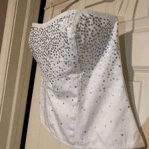 White House / Black Market bustier with sequins
